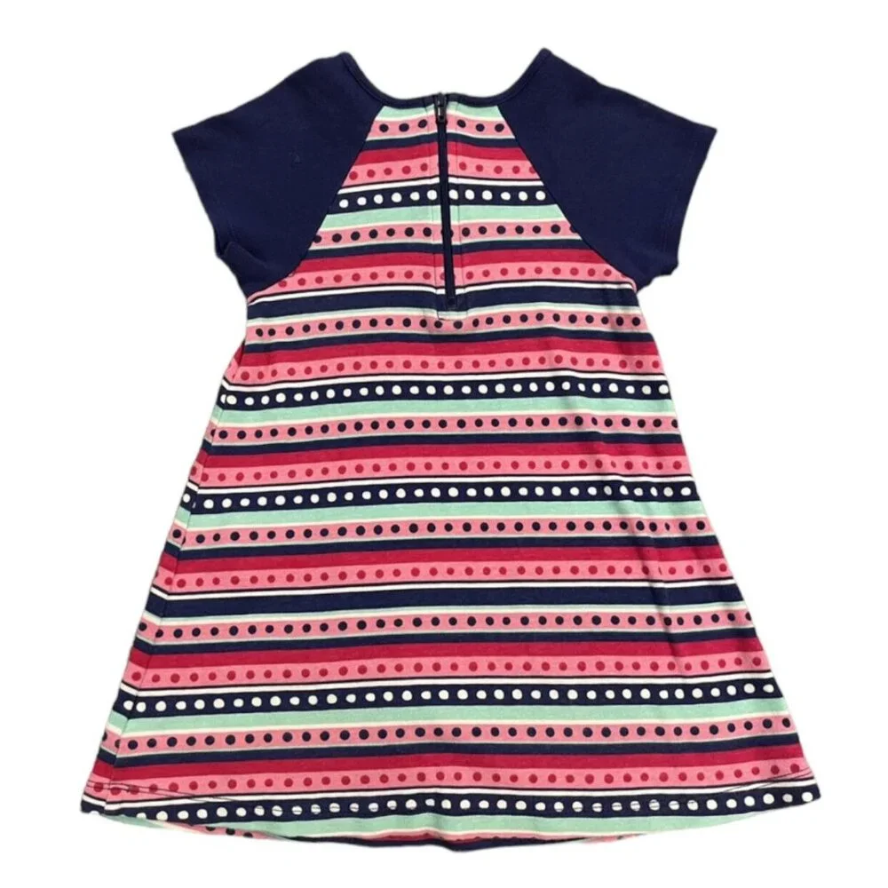 J. Khaki JK 3T Stripes & Polkadots Pocket Tunic Dress